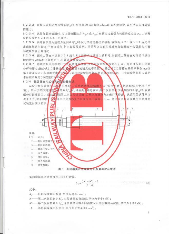 铁路工程预应力筋用夹片式锚具、夹具和毗连器