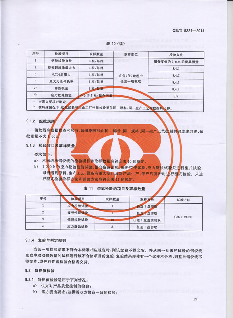 预应力混凝土用钢绞线GBT5224-2014